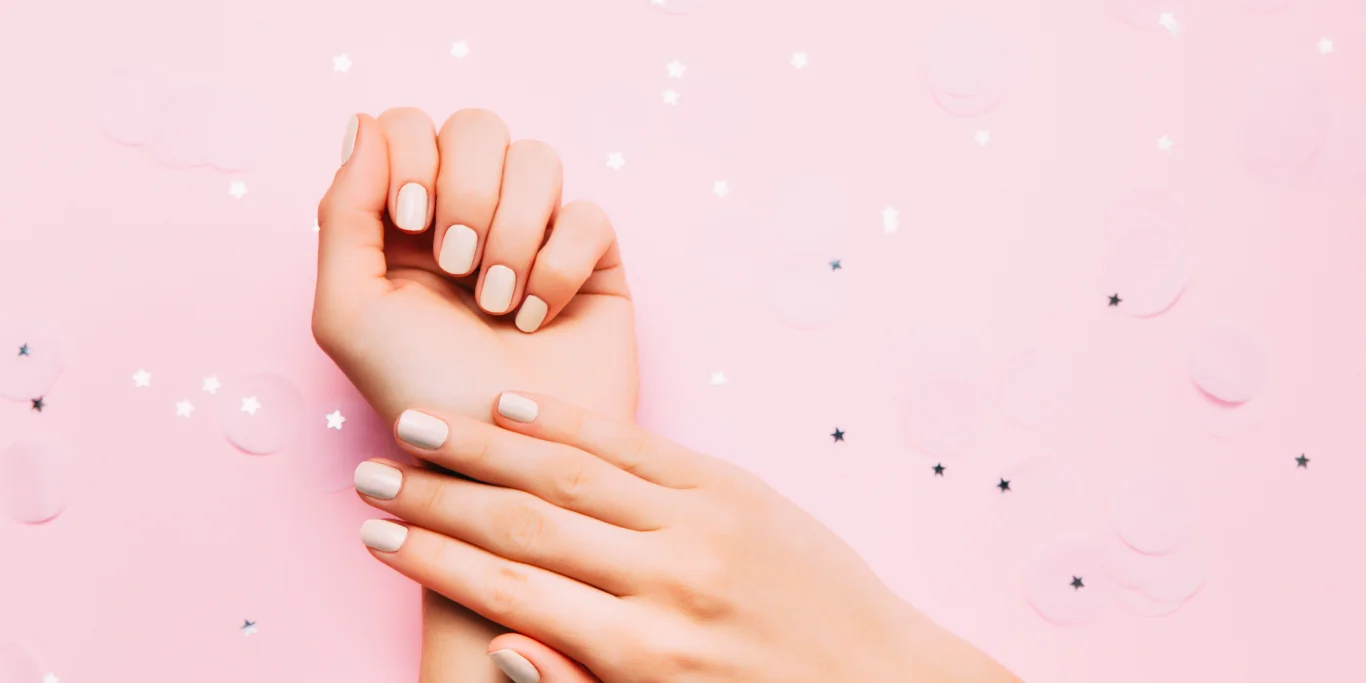Beatiful female hands with stylish manicure