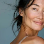 close up portrait of smiling woman with radiant skin smiling woman with smooth natural skin considering botox or fillers